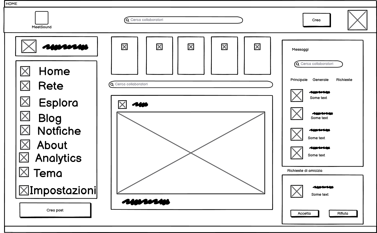 Wireframe home