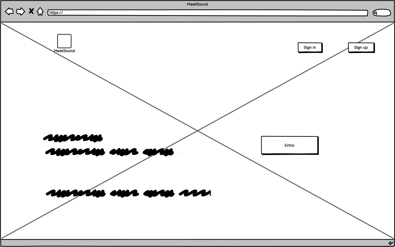 Wireframe landing page